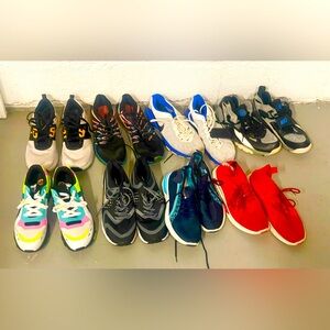8 pairs of sneakers  all in decent condition